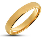Gold Titanium Ring With Gold Inlay - Curved With Gloss Finish | 2mm