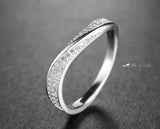 925 Sterling Silver Ring With Featured Twist And Cubic Zirconia Stones | 2mm