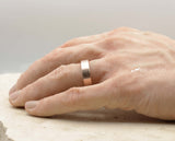 Rose Gold Tungsten Ring With Rose Gold Inlay - Brushed Finish | 6mm