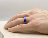 Blue Ceramic Ring With Rounded Edge – Satin Finish | 6mm