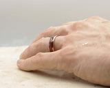 Rose Gold Tungsten Ring With Koa Wood Stripe - Curved Gloss Finish | 6mm