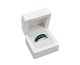 Polished Premium Wood Ring Box With Faux Leather Cushion and Trench