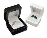 Polished Premium Wood Ring Box With Faux Leather Cushion and Trench