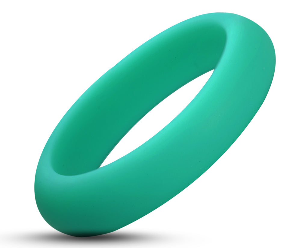 Aqua Silicone Ring With Rounded Edge Matte Finish 5mm