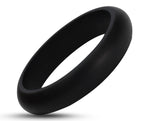Black Silicone Ring With Rounded Edge - Matte Finish | 5mm