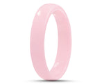 Pink Ceramic Ring With Pink Inlay - Curved With Gloss Finish | 3mm