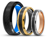 CUSTOM Bevelled Tungsten Ring – Carbon Fibre – MADE TO ORDER