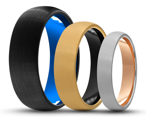 CUSTOM Brushed Tungsten Ring – Round Edge – MADE TO ORDER