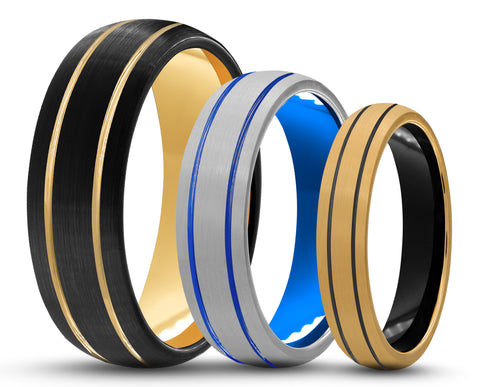 CUSTOM Brushed Tungsten Ring – Dual Stripe – MADE TO ORDER