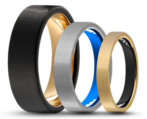CUSTOM Brushed Tungsten Ring – Square Edge – MADE TO ORDER