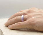 Purple Ceramic Ring With Smooth Purple Inlay And Polished Finish | 6mm