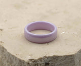 Purple Ceramic Ring With Smooth Purple Inlay And Polished Finish | 6mm