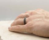 Grey Silicone Ring With Rounded Edge - Matte Finish | 5mm