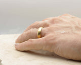 Gold Swirl Titanium Ring With Gold Inlay - Brushed and Gloss Finish | 6mm