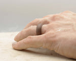 Bronze Silicone Ring With Stepped Edges - Matte Finish | 8mm