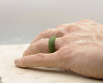 Green Silicone Ring With Meander Pattern - Matte Finish | 8mm