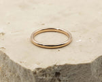Rose Gold Tungsten Ring With Rose Gold Inlay - Curved Gloss Finish | 2mm