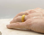Gold Silicone Ring With Meander Pattern - Matte Finish | 8mm