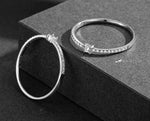 925 Sterling Silver Ring With Square Cubic Zirconia Centre Stone | 1mm