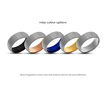 CUSTOM Polished Tungsten Ring – Carbon Fibre – MADE TO ORDER