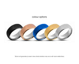 RING SET – Brushed Tungsten With Curved Edge – MADE TO ORDER
