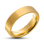CUSTOM: Square Edge With Brushed Finish In Gold / Gold Inlay / 6mm
