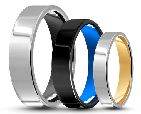 CUSTOM Polished Tungsten Ring – Square Edge – MADE TO ORDER