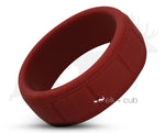 Red Silicone Ring With Square Pattern - Matte Finish | 8mm