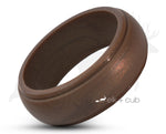 Bronze Silicone Ring With Bevelled Edges - Matte Finish | 8mm