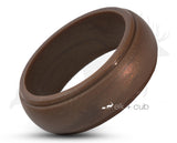 Bronze Silicone Ring With Stepped Edges - Matte Finish | 8mm