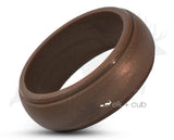 Bronze Silicone Ring With Bevelled Edges - Matte Finish | 8mm