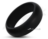 Black Silicone Ring With Rounded Edge - Matte Finish | 8mm