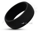 Black Silicone Rounded Ring With Square Edge  - Matte Finish | 8mm