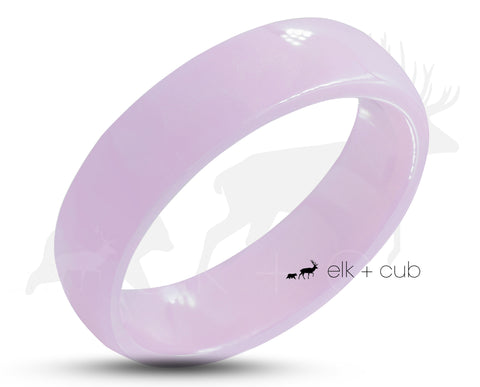 Purple Ceramic Ring With Smooth Purple Inlay And Polished Finish | 6mm