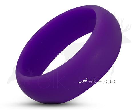 Purple Silicone Ring With Rounded Edge - Matte Finish | 8mm
