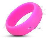 Hot Pink Silicone Ring With Rounded Edge - Matte Finish | 8mm
