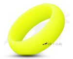 Yellow Silicone Ring With Rounded Edge - Matte Finish | 8mm