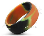 Camouflage Silicone Rounded Ring With Square Edge  - Matte Finish | 8mm