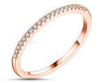 925 Rose Gold Sterling Silver Ring With Cubic Zirconia Stones