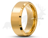 Gold Tungsten Ring With Gold Inlay by Elk and Cub