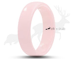 Pink Ceramic Ring With Pink Inlay - Rounded Edge With Satin Finish | 6mm
