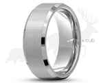 Silver Titanium Ring With Silver Inlay by Elk and Cub