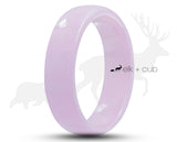 Purple Ceramic Ring With Purple Inlay - Satin Finish | 6mm