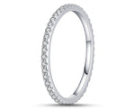 925 Sterling Silver Ring With Surrounding Cubic Zirconia Stones | 2mm