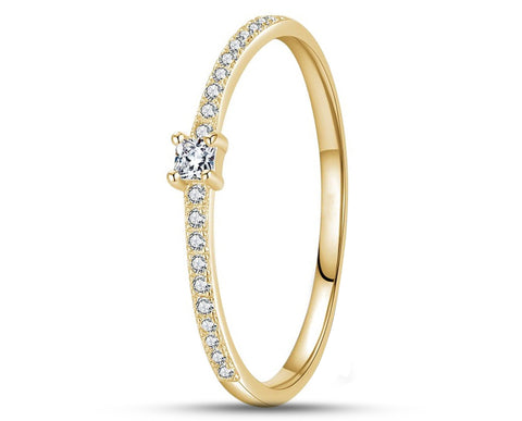 925 gold ring with diamonds Clearance